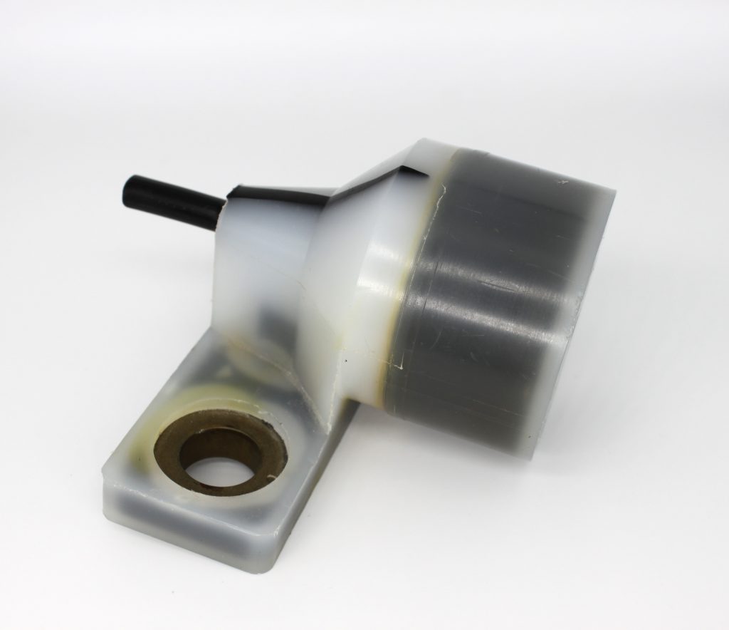 SMI Overmoulded Large Aerospace Proximity Sensor and Mounting Pedestal Side